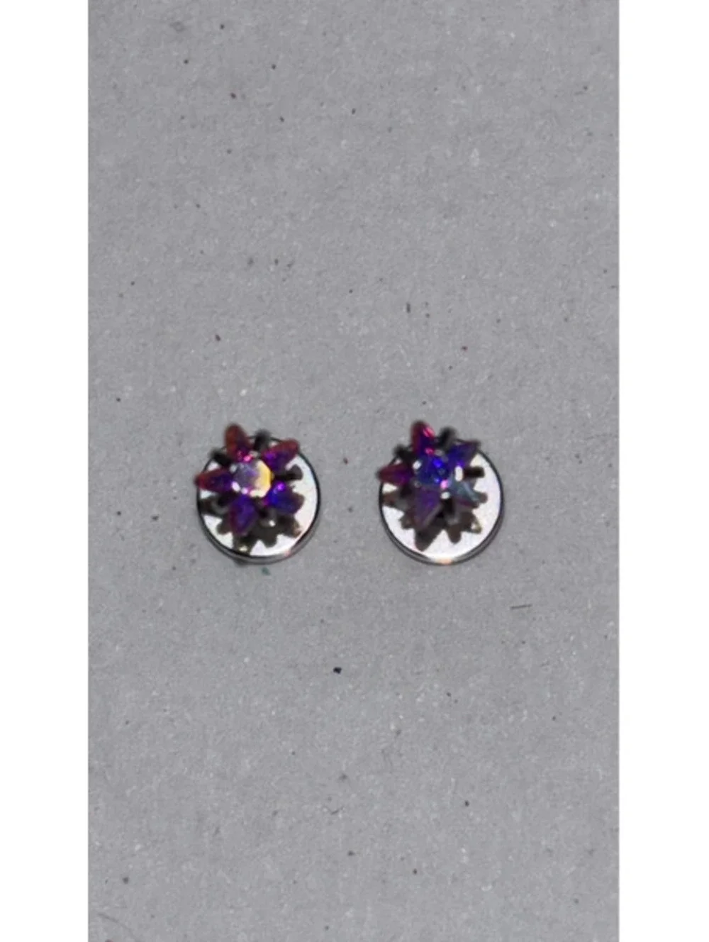 Iridescent Star Crystal Stud Earrings